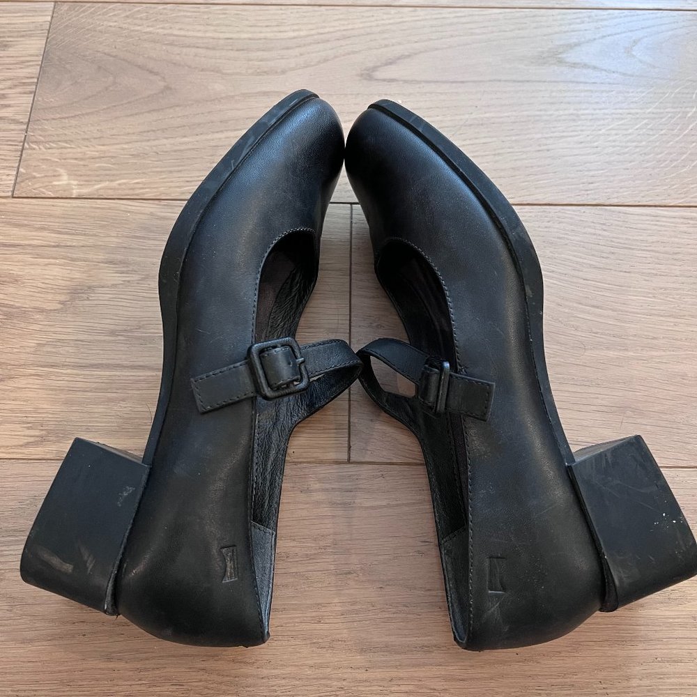 Camper Leather Mary Jane Block Heels